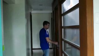 Asian youngster cums after raw banging by mature homosexual