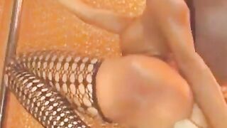 Babe fucks her asshole with a dildo for you
