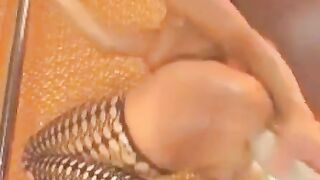 Babe fucks her asshole with a dildo for you