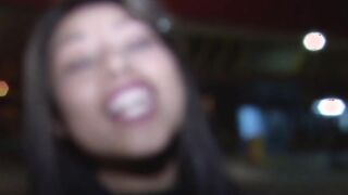 Parking lot pickup ends lucky with slutty Latina