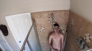 Shower infiltration for a steamy ass eating with my stepson