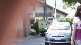 Japanese babe taped peeing in public by voyeur