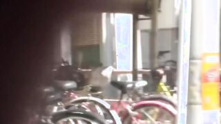 Japanese babe taped peeing in public by voyeur