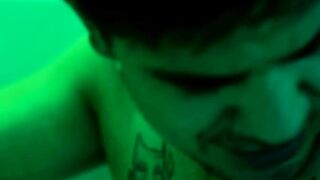 DILF seduces stepson in the shower during a hot summer day