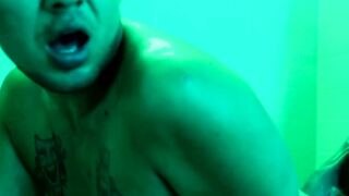 DILF seduces stepson in the shower during a hot summer day