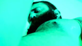 DILF seduces stepson in the shower during a hot summer day