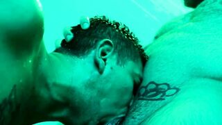 DILF seduces stepson in the shower during a hot summer day