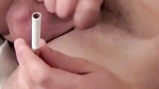 Chainsmoker Leo McArthur jerks off wildly til he cums