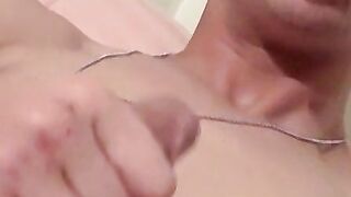 Chainsmoker Leo McArthur jerks off wildly til he cums