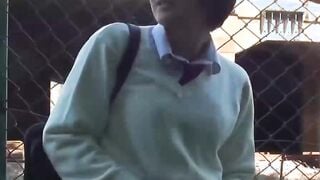 Japanese schoolgirl wears hidden vibrator in reality video