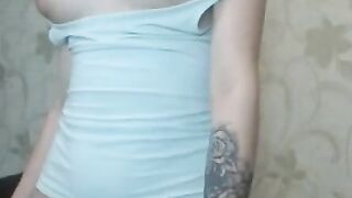 Hot Stepsister stripping on webcam