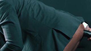 Trent King playing with his massive dick while being filmed
