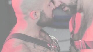 Tattooed bear Atlas Grant tied up and fucked raw hardcore