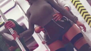 Stranger Fucks Horny Brunette MILF in Public Bus
