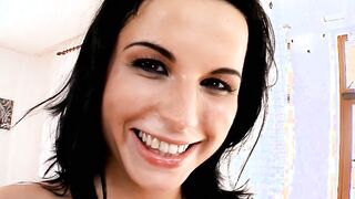 tiny jugs dark haired Bombshell got rough pov banged!