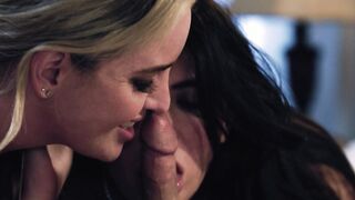 Hot strange girl came and fucks couple