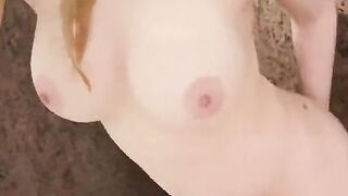 Busty Chick masturbates in the shower