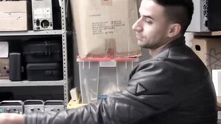 Handsome gay caught stealing  to suck and fuck BBC