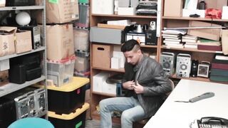 Handsome gay caught stealing  to suck and fuck BBC
