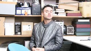 Handsome gay caught stealing  to suck and fuck BBC