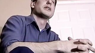 Straight guy Chris shows us his solo skills in his bedroom