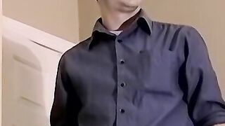 Straight guy Chris shows us his solo skills in his bedroom
