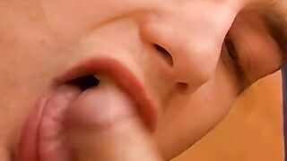 Adorable young man engages with self pleasure cumming hard