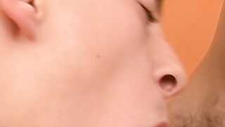 Adorable young man engages with self pleasure cumming hard
