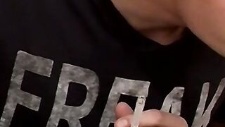 Adorable young man engages with self pleasure cumming hard