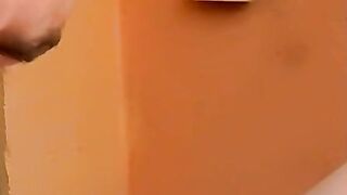Adorable young man engages with self pleasure cumming hard