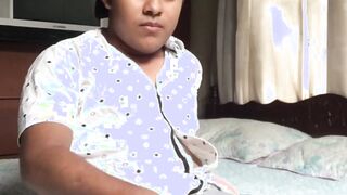 Young big cocked Latino jerks off his cock solo and cums