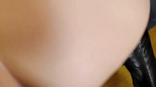 English slut gives her shaved pussy to her sir to enjoy
