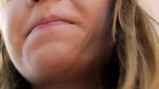 English slut sucks the cock before banging with an old man