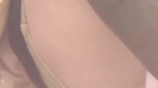 Classy Japanese babes taped under skirt by voyeur