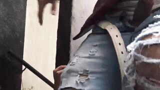 Latino straighty bent over for raw doggystyle sex