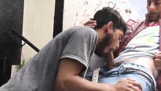 Latino straighty bent over for raw doggystyle sex
