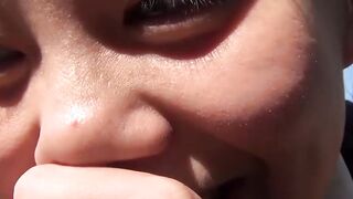 Vibrator fun out in public with gorgeous young Japanese gal
