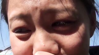 Vibrator fun out in public with gorgeous young Japanese gal