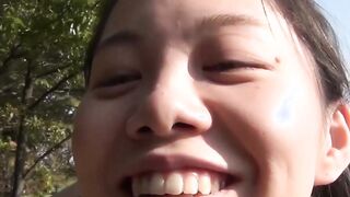Vibrator fun out in public with gorgeous young Japanese gal