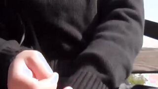 Vibrator fun out in public with gorgeous young Japanese gal