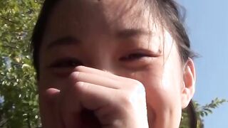 Vibrator fun out in public with gorgeous young Japanese gal