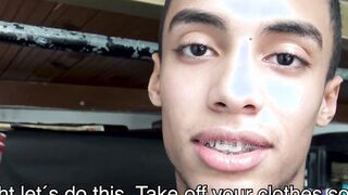 Latino first timer takes raw dick in ass and cum in mouth