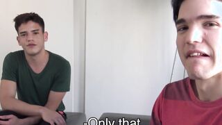 Latino twinks have their first intimate gay sex session