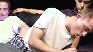 Cock loving gay trio sucking off each other until jizzing