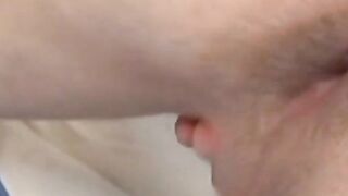 Young latino jerks off and cums in dildo masturbation solo