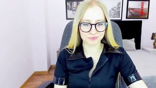 Small tits amateur blonde beauty on webcam