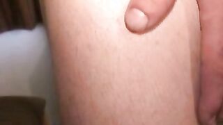 Inked amateur dude with big boner jerks off hard
