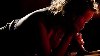 Passionate cock sucking turns into pounding with creampie