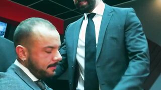 Sexy office boy pounded gay coworkers ass in the CCTV room