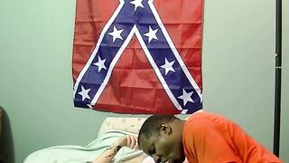 Hot black stallion Joe getting it hard from Aiden and Eric